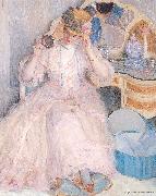 Frieseke, Frederick Carl Lady Trying On a Hat Spain oil painting artist